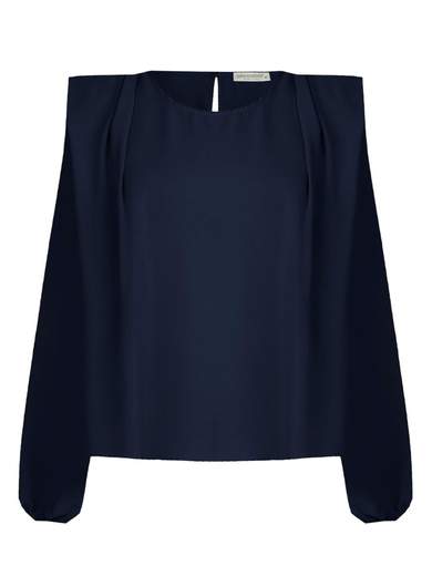 RINASCIMENTO Blusa Elegante Donna Manica Lunga Chiffon Con Spalline