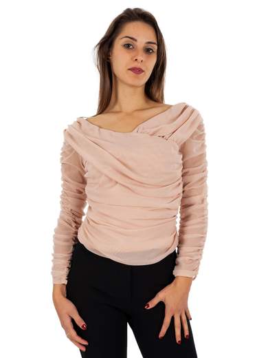 RINASCIMENTO Camicetta Elegante Da Donna Trasparente Maniche Lunghe in Tulle