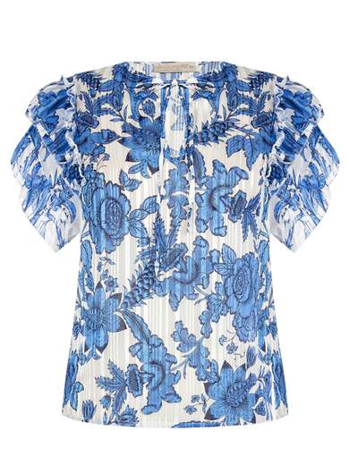 RINASCIMENTO Camicetta Elegante Senza Maniche Da Donna Con Volant A Fiori