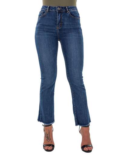 FARFALLINA Jeans Cropped Flare Donna Elasticizzati Farfallina F6733