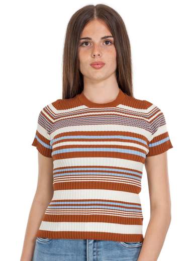 RINASCIMENTO Maglia Estiva Donna A Righe A Maniche Corte Rinascimento