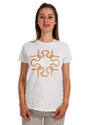 Maglia Maniche Corte Donna Cotone T-shirt Estiva