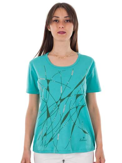 PERLARARA Maglietta Cotone Donna Maniche Corte Maxi Over Perlarara