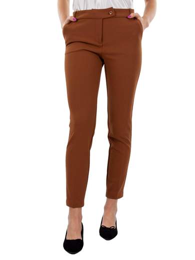 RINASCIMENTO Pantaloni donna eleganti a sigaretta in crepe elasticizzato PNTBSCRP