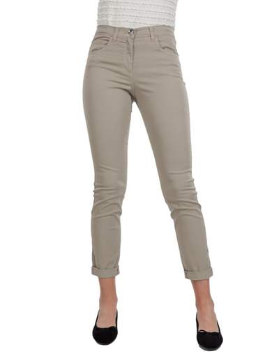 CARMEN Pantalone Chino Donna Estivo Leggeri Cotone A Sigaretta Slim Fit