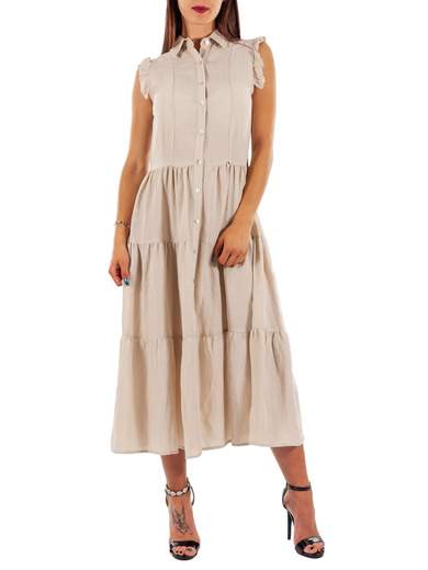 RINASCIMENTO Vestito Chemisier Lungo Donna Collo A Camicia Rinascimento