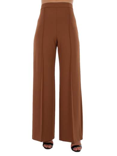 RINASCIMENTO Pantaloni Larghi Donna Vita Alta Palazzo Eleganti Elasticizzati In Crepe