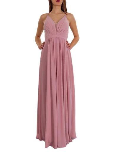 STRABELLO CERIMONIA Abito Lungo da Cerimonia con Schiena Scoperta e Scollo Profondo 3850-SLIM3850-SLIM