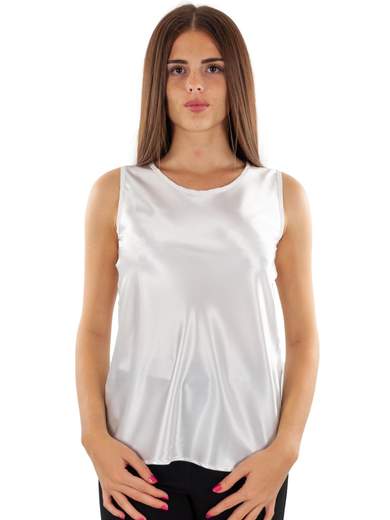 CARMEN Top Donna Elegante Sottogiacca in Raso Spalline Larghe