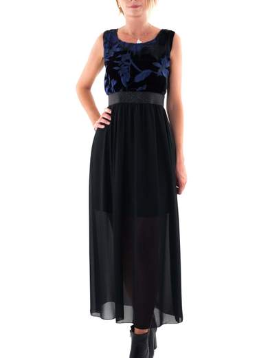 CARMEN UNICA Vestito Lungo Elegante Donna Stile Impero Con Elastico In Vita