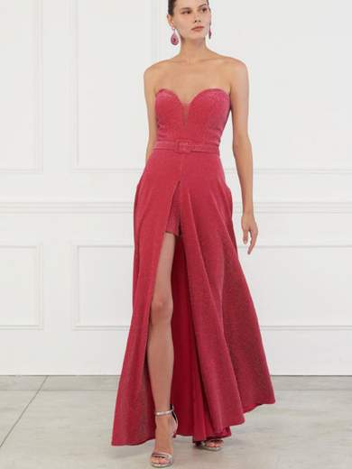 BIANCA BRANDI Abito Cerimonia Lungo Donna Glitterato Con Spacco