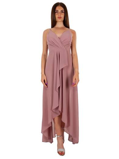 STRABELLO CERIMONIA Abito cerimonia stile impero corto davanti lungo dietro donna elegante A29559-4139