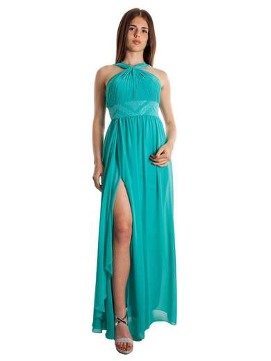 SOLOGIOIE Abito Da Cerimonia Lungo Donna Stile Impero Scollo Americana