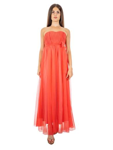 SISTE'S Abito Cerimonia Tulle Lungo Stile Impero Donna Scollo A Cuore