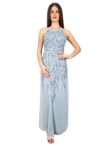 FRANK LYMAN Abito Lungo Elegante Cerimonia Donna Con Scollo Americana