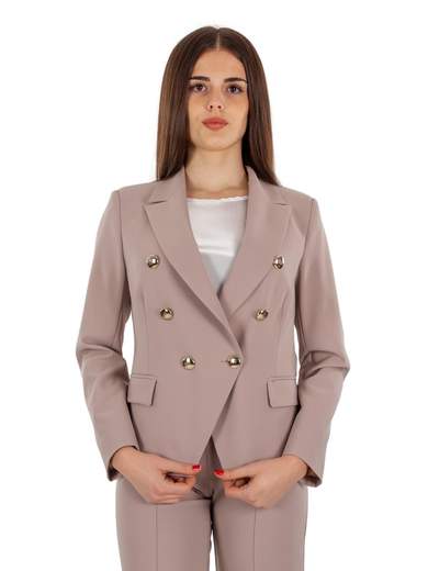 RINASCIMENTO Blazer Donna Elegante Corto Doppiopetto Rinascimento
