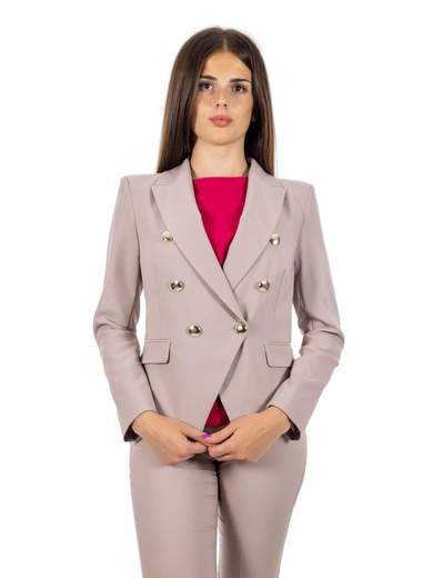 RINASCIMENTO Blazer Donna Giacca Elegante Corta Doppiopetto Rinascimento