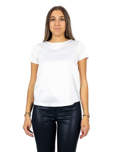 RINASCIMENTO Blusa Donna Elegante Manica Corta In Raso Sottogiacca