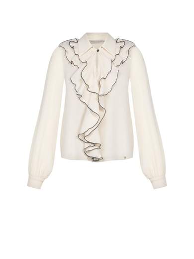 RINASCIMENTO Blusa Elegante Per Cerimonia Donna Manica Lunga Con Collo Jabot