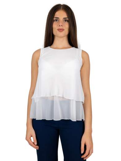 RINASCIMENTO Blusa Elegante Per Cerimonia Top Donna Con Volant Smanicata