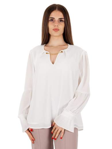 KITANA Blusa Elegante Taglie Forti Donna Manica Lunga Curvy