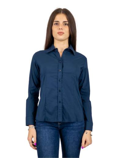 STRABELLO Camicia Donna O Camicetta A Manica Lunga Con Chiusura Bottoni