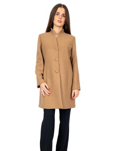 KITANA Cappotto Donna Elegante In Misto Lana Invernale Curvy