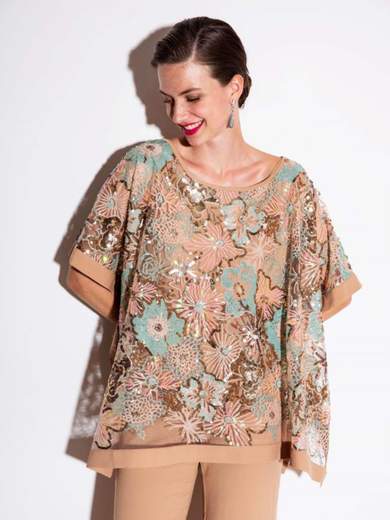 ALLURE Completo Pantalone Donna Elegante Blusa E Top Per Matrimonio