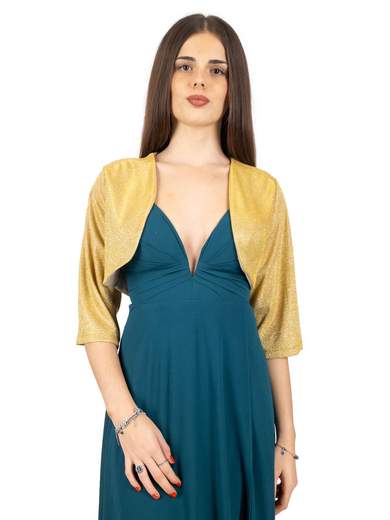 STRABELLO CERIMONIA Coprispalle Elegante Bolerino Per Cerimonia Corto Donna Lurex