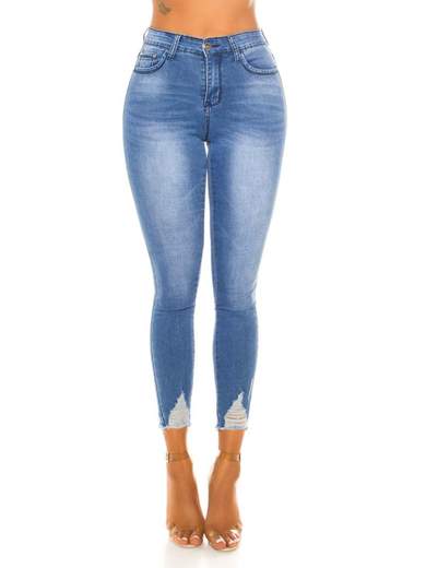 KOUCLA Jeans Vita Alta Skinny Push Up Stretti Estivo Elasticizzati