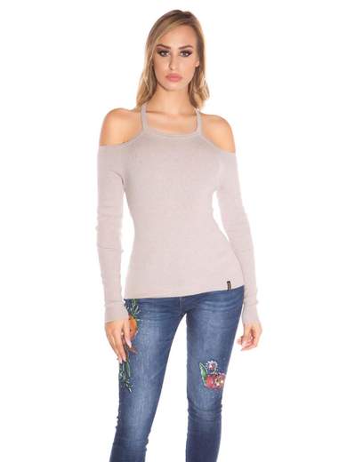 KOUCLA Maglia spalle scoperte manica lunga 0000IN-7026