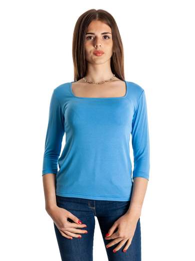 CARMEN Maglia Sottogiacca Donna Maniche Tre Quarti Scollo Quadrato