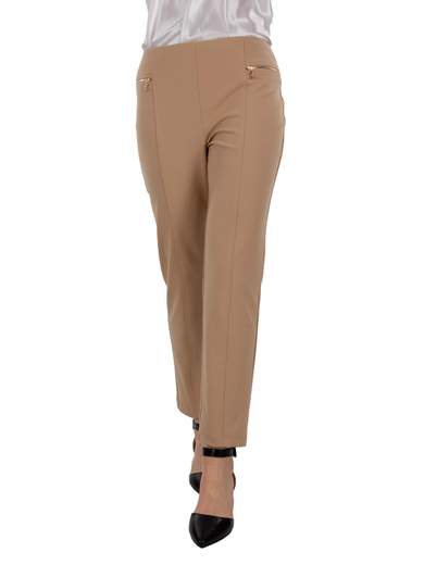 KITANA Pantaloni Curvy Donna Vita Alta Taglie Forti Classici In Crepe