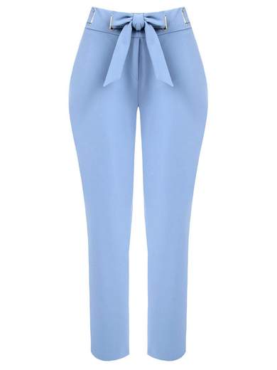 KITANA Pantaloni Donna Eleganti A Sigaretta Curvy Elasticizzati In Crepe