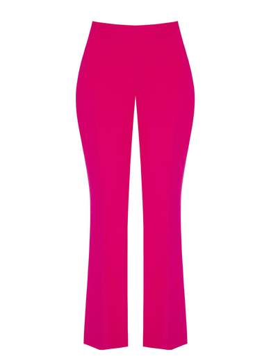 KITANA Pantaloni Vita Alta Eleganti Donna Curvy In Crepe Taglie Forti