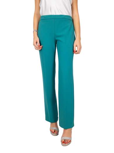 KITANA Pantaloni Vita Alta Eleganti Donna Curvy In Crepe Taglie Forti