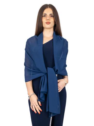 SOLOGIOIE Stola elegante da cerimonia in chiffon donna 5R8690S9472-S