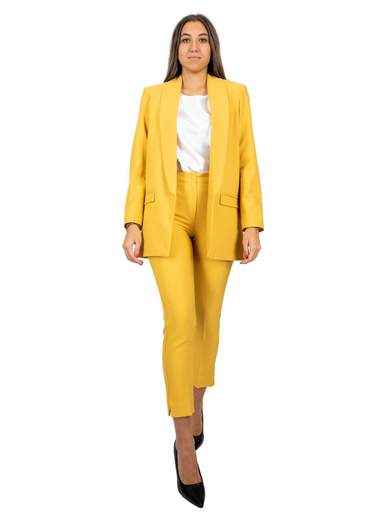 RINASCIMENTO Tailleur Pantalone E Giacca Lunga Aperta In Tessuto Tecnico