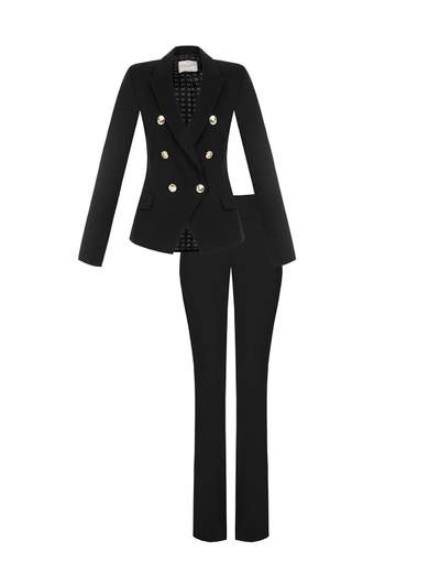 RINASCIMENTO Tailleur Pantaloni Elegante Da Cerimonia Con Giacca Doppiopetto