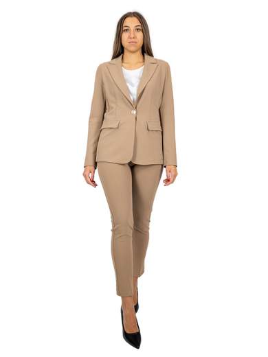 RINASCIMENTO Tailleur Pantaloni Eleganti Donne Da Cerimonia Slim In Crepe