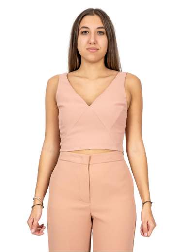 SO ALLURE Top Corto Donna Elegante Spalle E Schiena Scoperta In Crepe