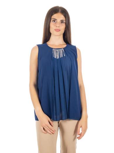 KITANA Top Donna Elegante Sottogiacca Per Cerimonia Con Strass