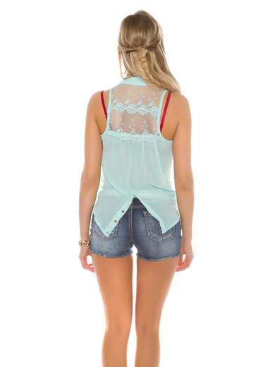 KOUCLA Camicetta senza maniche con fiocco spalle scoperte estiva