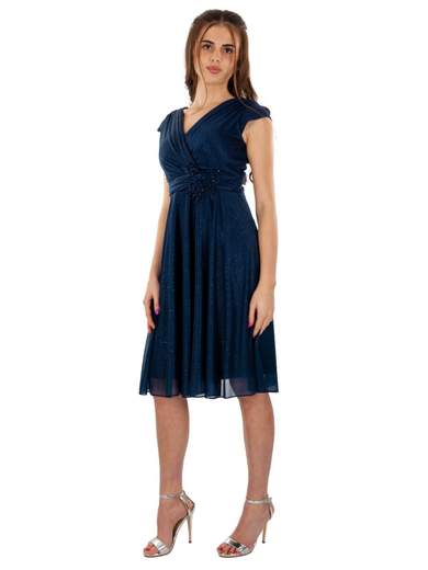 STRABELLO CERIMONIA Abito Cerimonia Corto Per Signora In Chiffon Glitterato