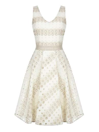 RINASCIMENTO Vestito Elegante Estivo Donna Corto Di Rinascimento Svasato