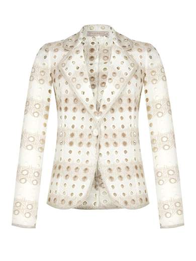 RINASCIMENTO Blazer Donna Primavera Estiva In Cotone Sangallo Jacquard