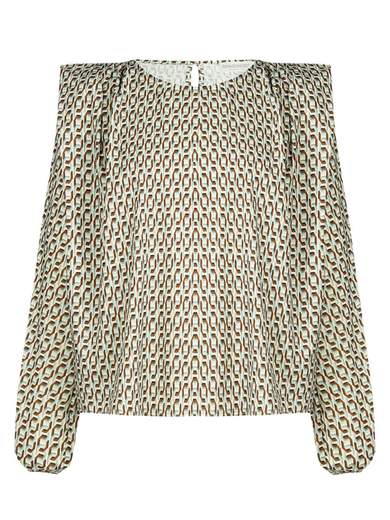 RINASCIMENTO Camicetta Elegante Blusa Donna Fantasia Geometrica Manica Lunga