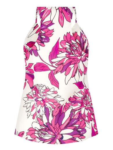 RINASCIMENTO Canotta Donna T-shirt Scollo Americana Floreale Femminile