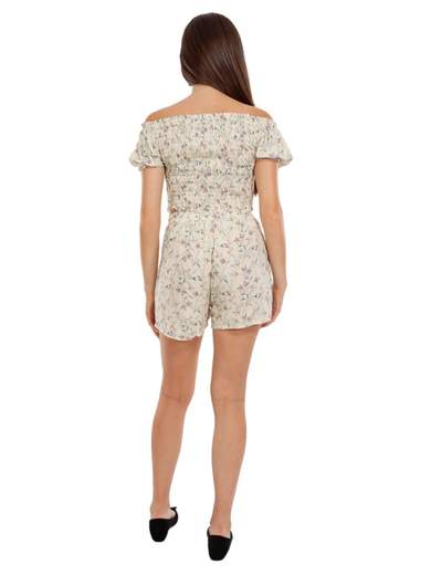 Completo Top E Pantaloncini Ragazza Fiorellini Elasticizzato