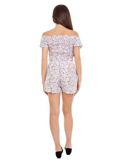 Completo Top E Pantaloncini Ragazza Fiorellini Elasticizzato